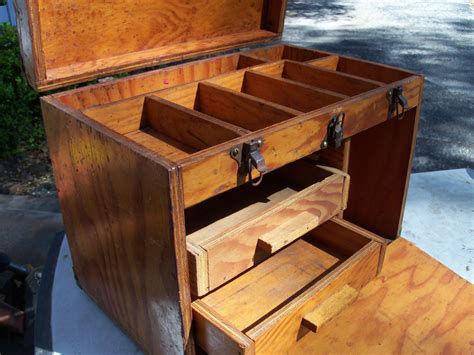 vintage wooden tool boxes